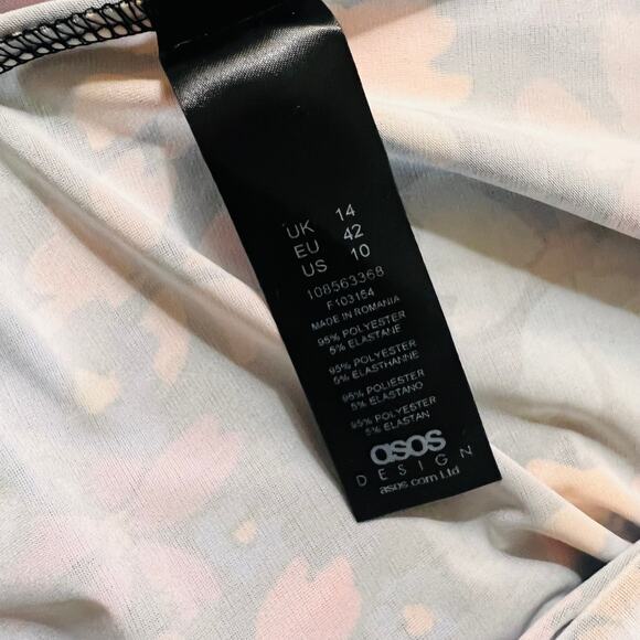 ASOS Multicolored Floral Tie Back Maxi Dress Size 10 - Picture 6 of 12